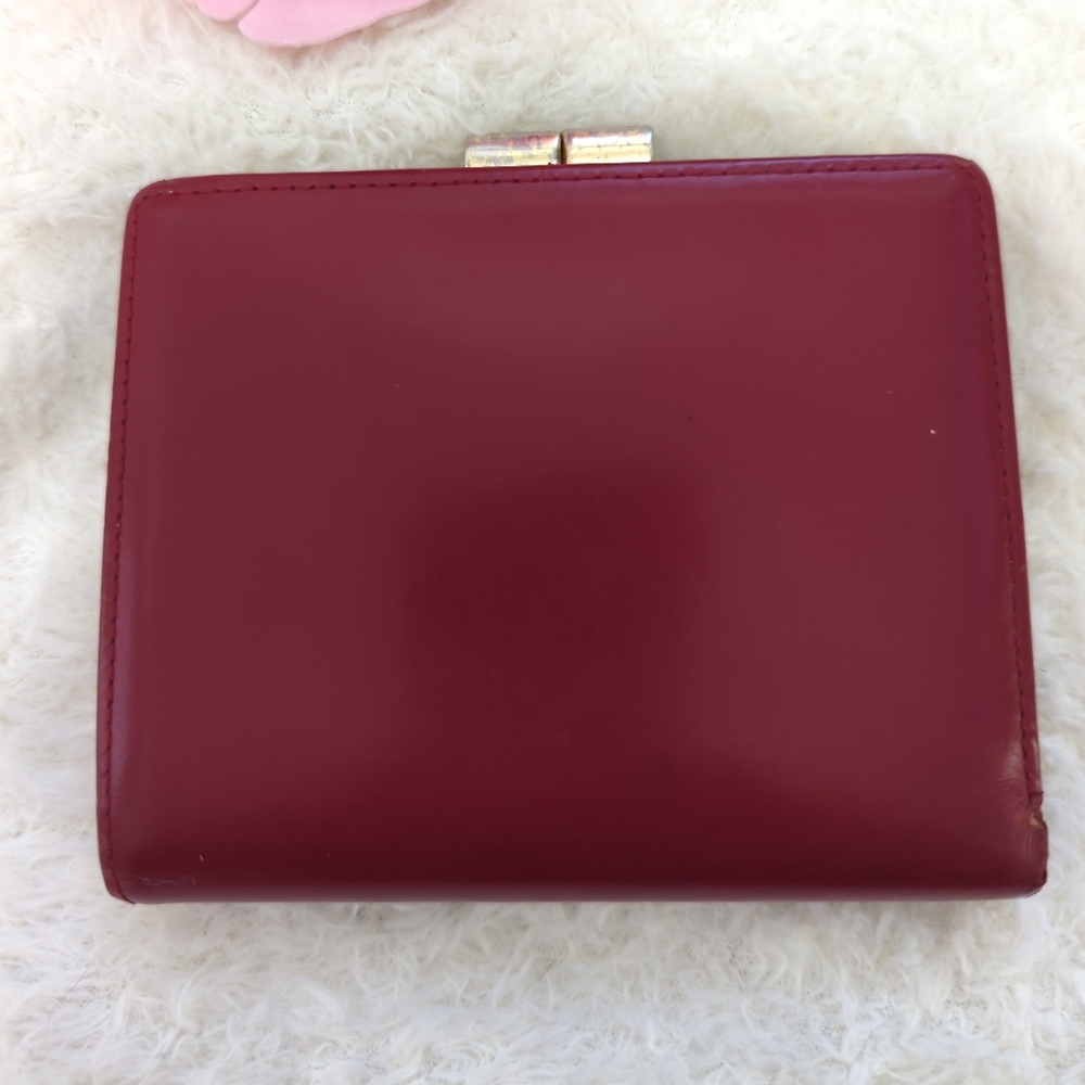 Burberry Authentic Leather Wallet Vintage Check Kisslock Bifold Gold Hardware - Picture 3 of 8